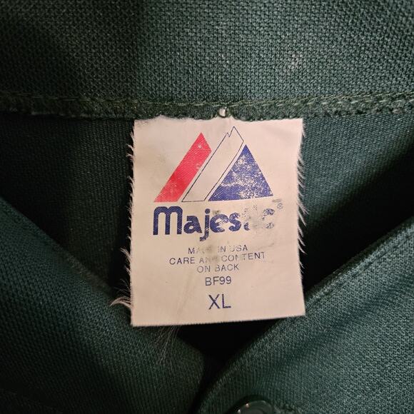 Vtg Majestic Notre Dame Basketball Warm Up Shirt Jersey Sht Sleeve USA, Mens XL - Picture 8 of 9